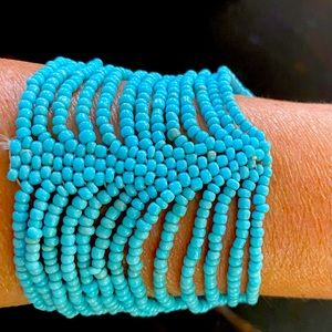 Murano bead turquoise bracelet